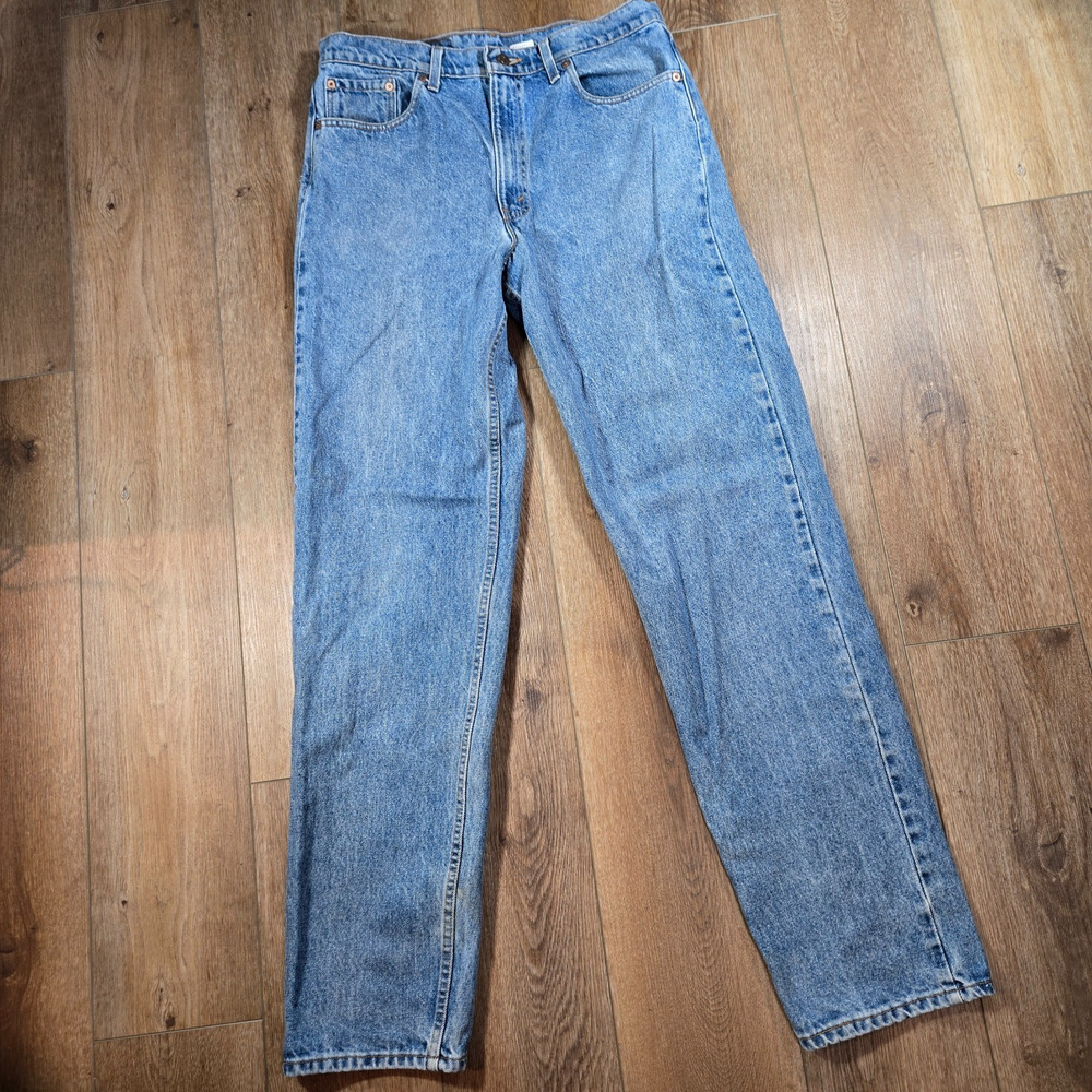 Vintage Levis 550 Jeans 34x34 USA 1996 Light Wash Relaxed Tapered Workwear
